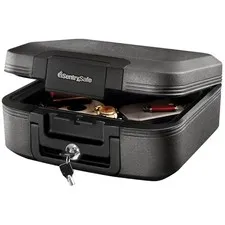 Charcoal Gray Fireproof Safe Box, 0.28 Cubic Feet