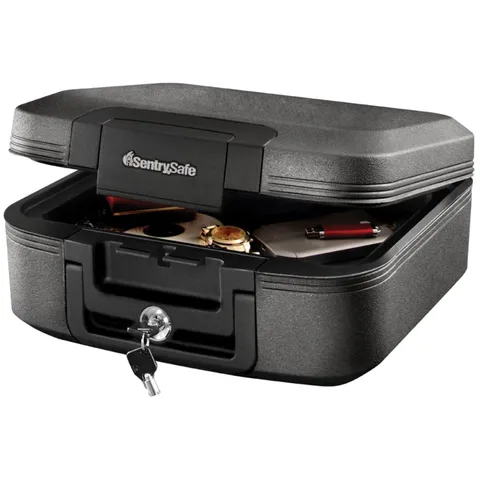 Charcoal Gray Fireproof Safe Box, 0.28 Cubic Feet