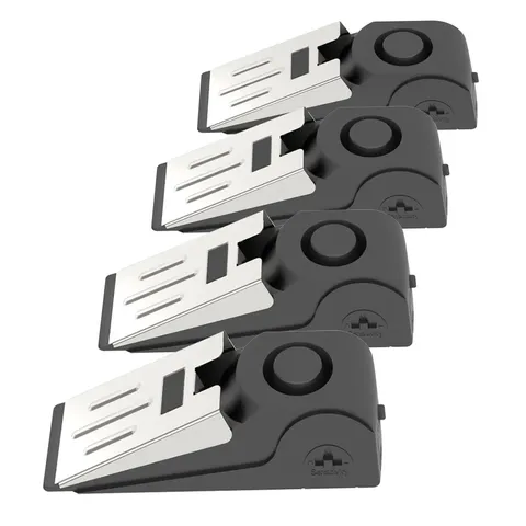 4 Packs Upgraded Door Stop Alarm Portable Wedge Door Stoppers Security Alarm ...