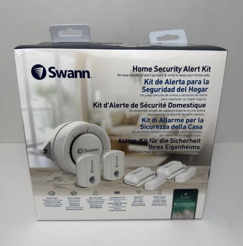 Swann SWIFI ALARMKITA Home Security Alert Kit Siren Sensor Motion Detection WiFi