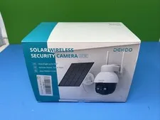 DEKCO DC9E Solar Powered Wi-Fi Wireless Security Camera White Open Box