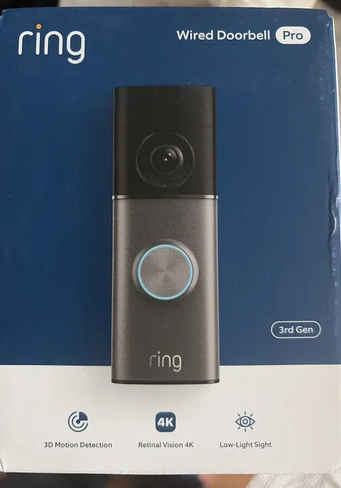 Ring Wired Doorbell Pro 4K (Newest Model) | 3rd Gen | Sealed