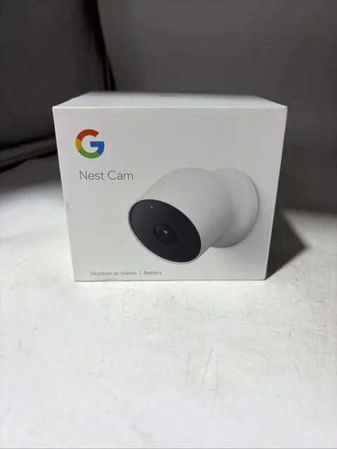 Google Nest Cam Indoor/Outdoor Wire Free Security Camera Snow GA01317-US