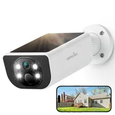 2K Security Camera Outdoor, IP65 Solar Camera Outdoor Wireless, Wireless Cameras