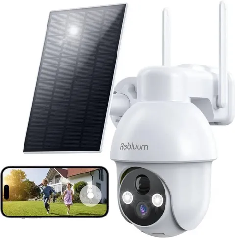 2K Solar Security Camera Outdoor WiFi PTZ PIR Color Night Vision IP66