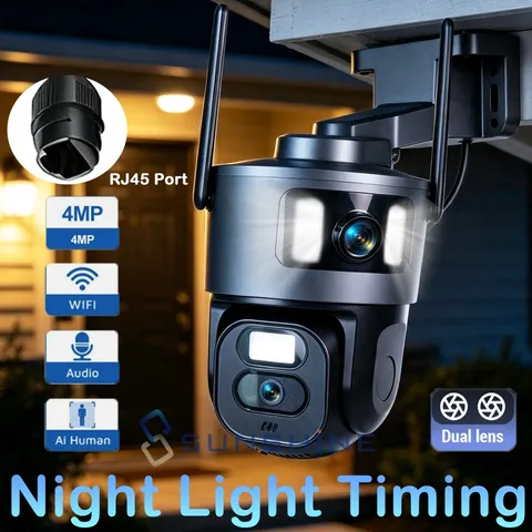 Camaras De Seguridad Wifi Exterior 4K HD Inalambrica Con Vision Nocturna Video