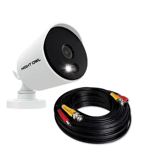 Night Owl CM-DP8LSA-B 4K Wired Cam with Spotlight + 60ft BNC Cable