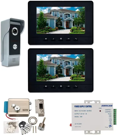 Apartment Video Intercom System and Electric Control Door Lock and 12V Power Sup