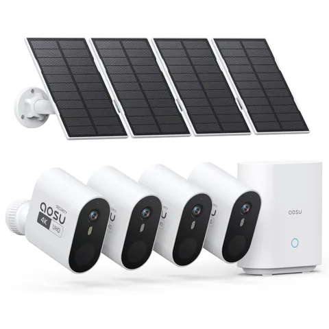 3K/5MP Security Cameras Outdoor Wireless Home Surveillance System, Solar Powe...