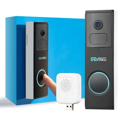 Vicohome D2A Home Surveillance Wireless Video Doorbell with Chime, Battery, W...