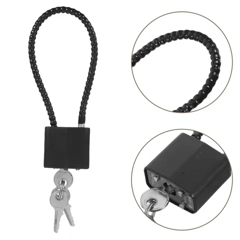 1 Set Black Metal Cabinet Lock for Dorm Gym Use Durable Secure Storage Lock
