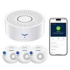 Nuleto WiFi Water Leak Detector 1s,Smart Sensor Alarm,Water Alarm White