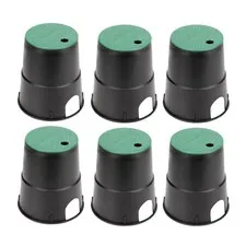 KVMORZE 6 Pcs Electrical Splice Box, 6'' Diameter Underground 6In 6Pcs, Black 