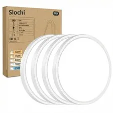4 Pack LED Flush Mount Ceiling Light 7 Inch 15W 1500LM Adjustable White