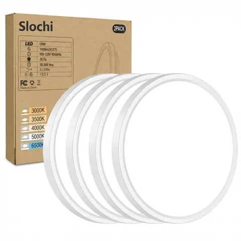 4 Pack LED Flush Mount Ceiling Light 7 Inch 15W 1500LM Adjustable White