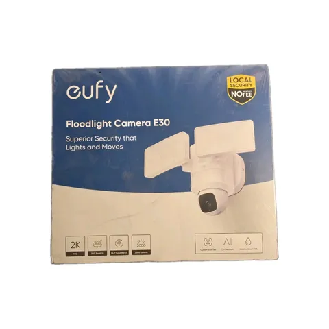 eufy Floodlight Camera E30 2K 360° Pan Tilt Outdoor Security Camera NEW