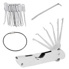 20 in1 Keyhole Lock Door Opening Tool Key Decoder Lockpicking ...