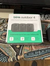 Blink Outdoor 4 Wi-Fi Outdoor 3-Camera Security System - Black - NEW