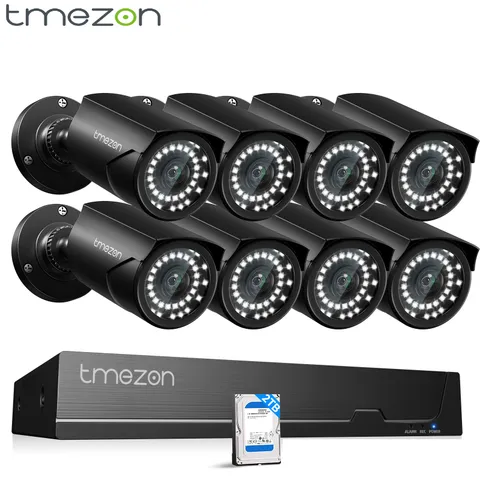 8CH POE NVR Kit IP Camera Full HD Home Office Recording System 2-Way Audio IP66