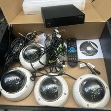 Wirepath – WPS-100-DVR-4CH – 4-Channel Security DVR w/ remote and   Dome cameras