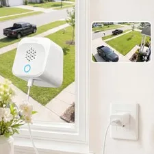 5MP 3K Window Camera, No Drill Adjustable Angle Mount, Indoor for Outdoor Mon...