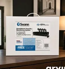 Swann 8Ch-DVR Smart Phone 4 Camera Security Monitoring System 500GB HDD - New
