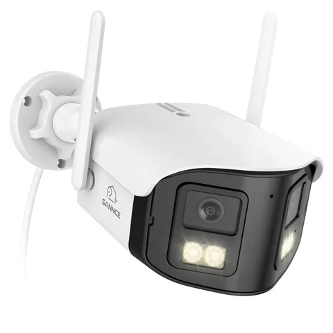 SANNCE 4MP Wireless Dual Lens Security IP Camera Color Night Vision 2 Way Audio