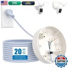 iTODOS Plug-in Mount Floodlight Cams Compatible Floodlight Cam Wired