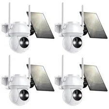 Solar Security Camera Wireless Outdoor, 2K HD Color Night Vision Home Securit...