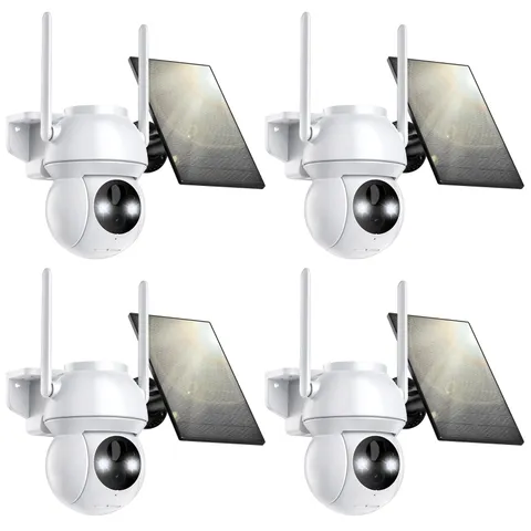 Solar Security Camera Wireless Outdoor, 2K HD Color Night Vision Home Securit...