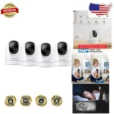Indoor Security Camera 2K 360° Motion Detection Pet/Baby Monitor Alexa Smart