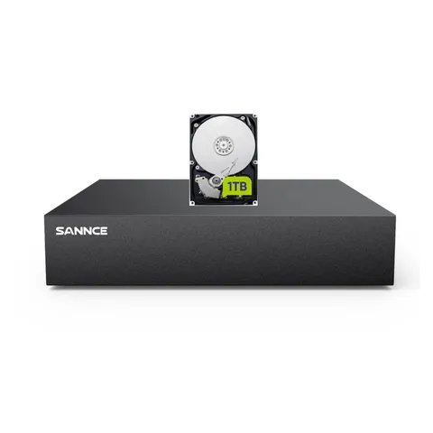SANNCE HD 1080p Lite 8CH DVR 1TB Video Recorder for CCTV Security Camera System