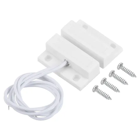 Magnetic Reed Switch, 1 Set Normally Closed NC Wired Surface-Mounted Garage D...