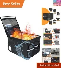 File Box with Lock 5200°F with Heat Insulated,Fireproof Box File Storage Orga...