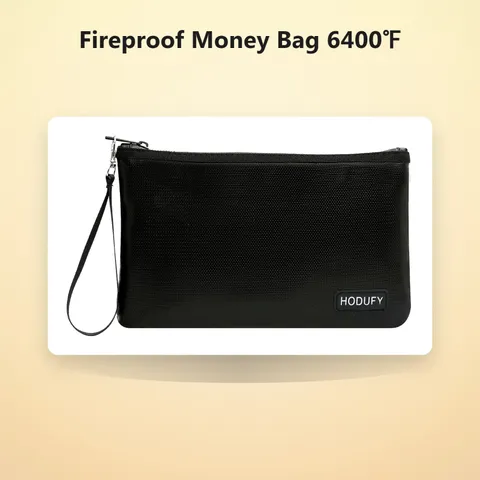 Fireproof Money Bag 6400℉, Fireproof Document Bags, Bank Cash Bag with Zipper...