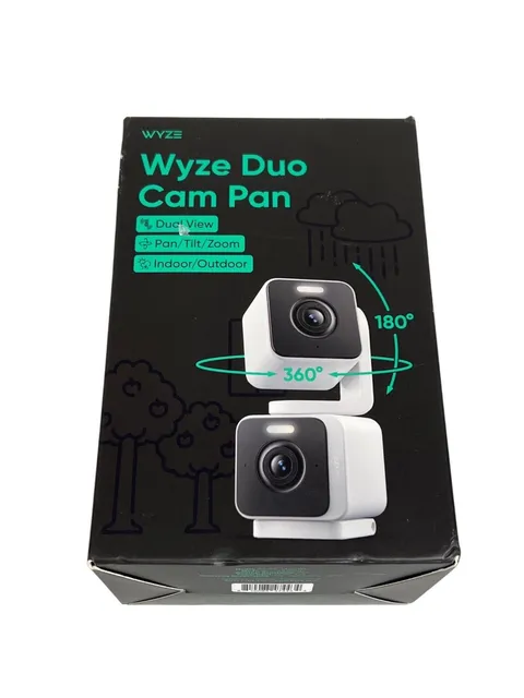Pan Cam Duo, Dual Cam Indoor/Outdoor, Plug-in 2K Security Camera with Pan/Tilt/Z