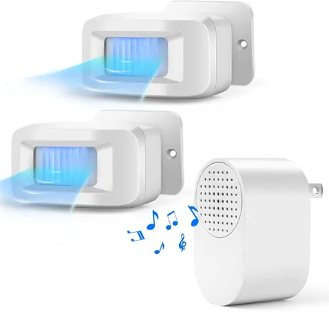 Driveway Alarm Motion Sensor, Wireless Detector with 1 Receiver & 2 Sensors | We