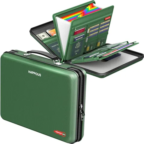 Fireproof Document Organizer, Fireproof Document Box | Portable Hard-Shell Firep