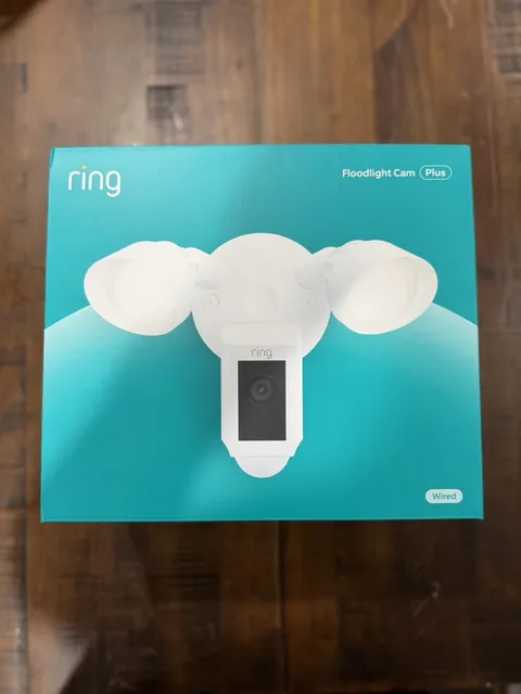 Ring Floodlight Cam Plus Wired 1080 HD Security Camera White New Sealed