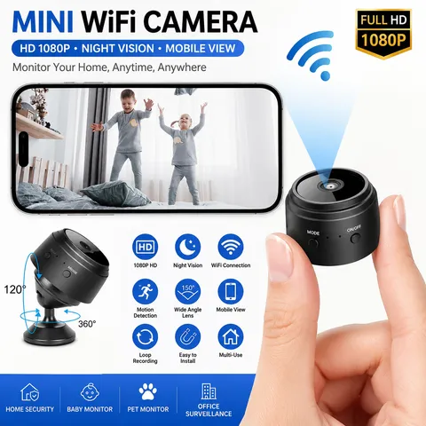 Mini Wireless Record Camera WiFi IP Home Security DVR Night Vision HD USB 1080P