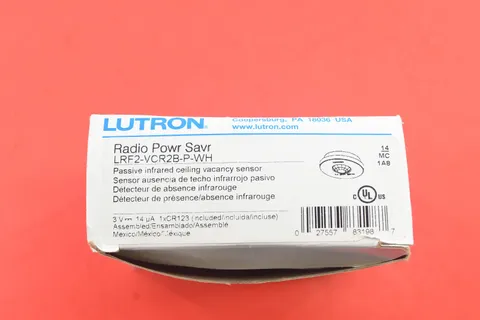 Lutron LRF2-VCR2B-P-WH Radio Powr Savr Wireless Ceiling Vacancy Sensor.Fast ship