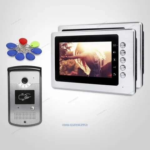 7inch Video Door Intercom System with Intra-monitor Audio Intercom for Apartment