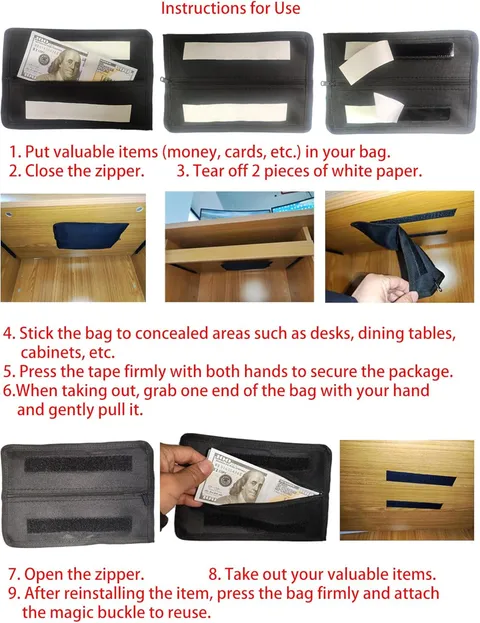 Diversion Safe Bag, Hidden Safe Bag, Concealed Valuables Safe, for Home Offic...