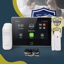 HOMSECUR Wireless WIFI 4G 2G LCD SMS Autodial Home Security 7" Alarm System