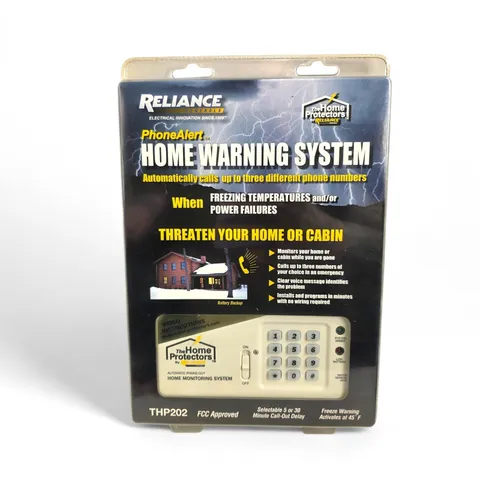 Reliance Controls PhoneAlert THP202 Home Warning System Freeze Power Failure New