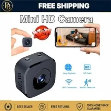 SSET Mini WiFi Security Camera HD Full Color Night Vision Waterproof