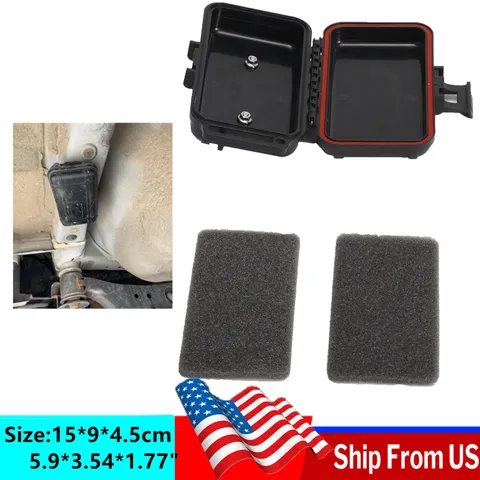 Secret Car Compartment Waterproof Magnetic Stash Box Black Small 1.77" Thickness