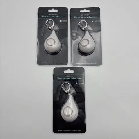Lot of 3 SafeSound Personal Alarm 125dB Self Defense Alarm / Keychains / Sirens
