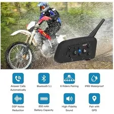 Wireless Helmet Intercom with Active Noise Cancellation