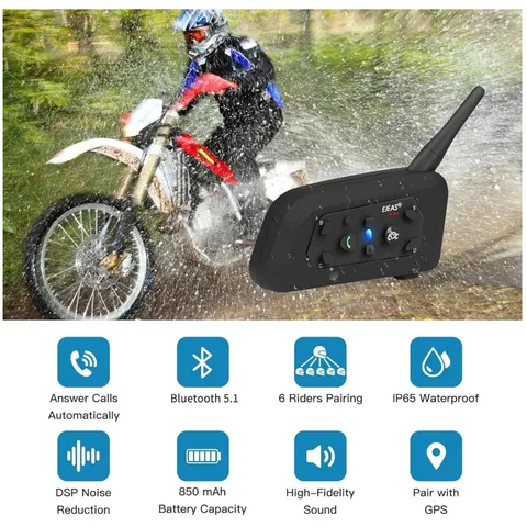 Wireless Helmet Intercom with Active Noise Cancellation